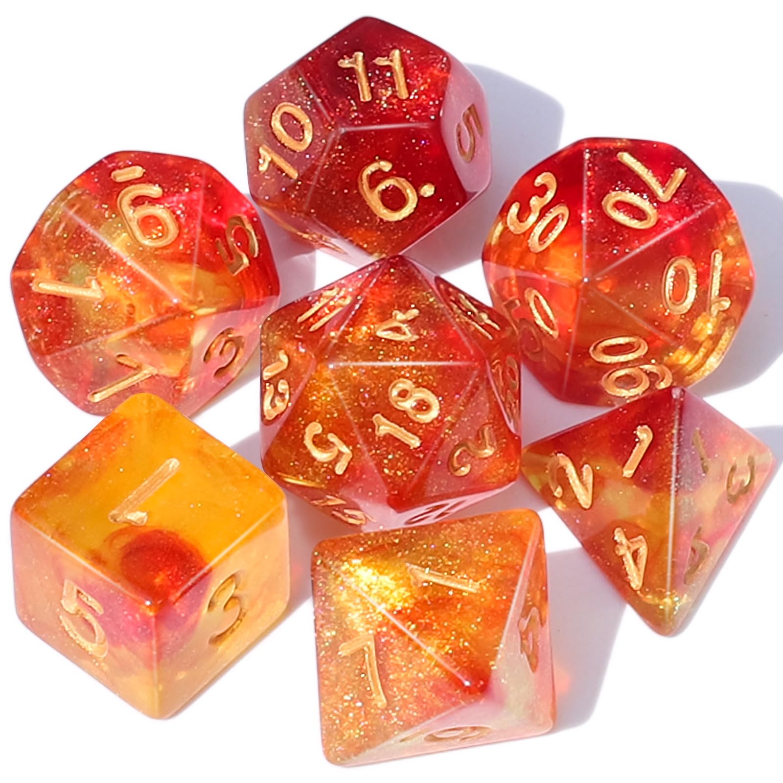 Foto 2 pulgar | Juego De Dados Poliédricos Ciaraq Dnd Con Bolsa Negra Para Dados, 7 Piezas - Venta Internacional.