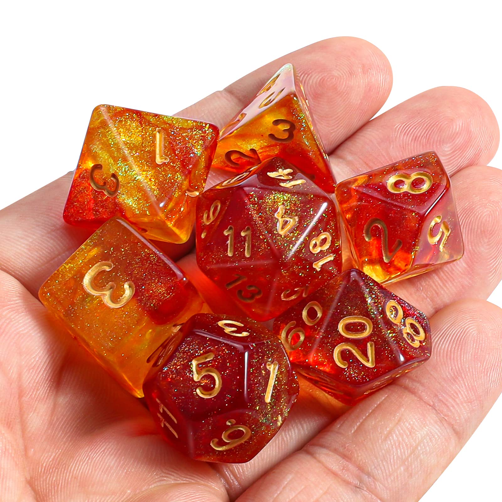 Foto 8 pulgar | Juego De Dados Poliédricos Ciaraq Dnd Con Bolsa Negra Para Dados, 7 Piezas - Venta Internacional.