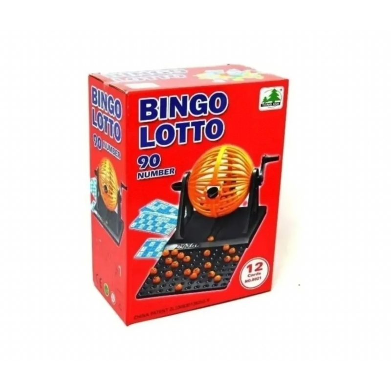 Foto 4 pulgar | Juego De Tómbola Bingo Lotto, 12 Cartas, 90 Números, Bingo Familiar - Venta Internacional.