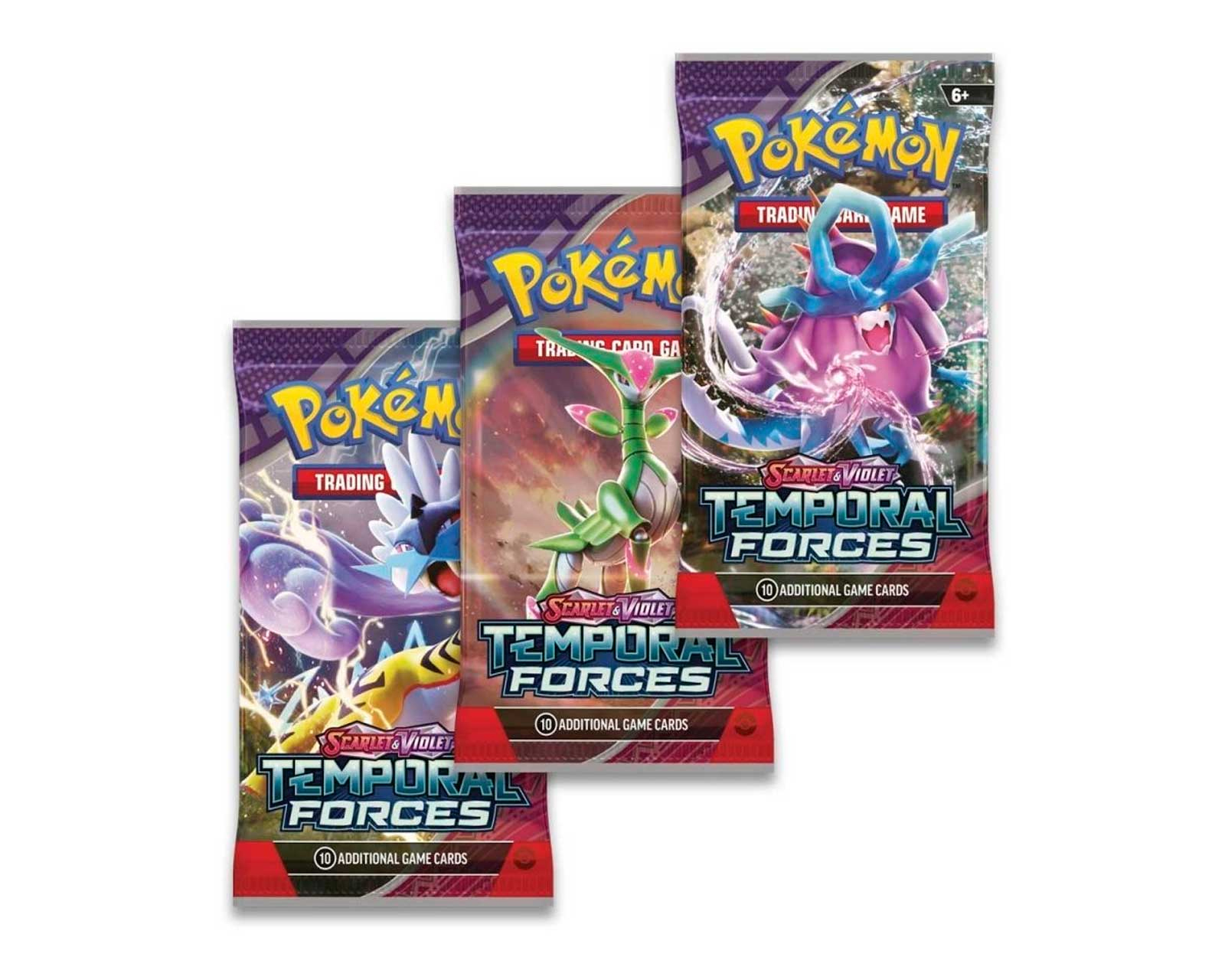 Foto 3 pulgar | Cartas Pokemon Tcg 3 Pack Blister Temporal Forces Inglés