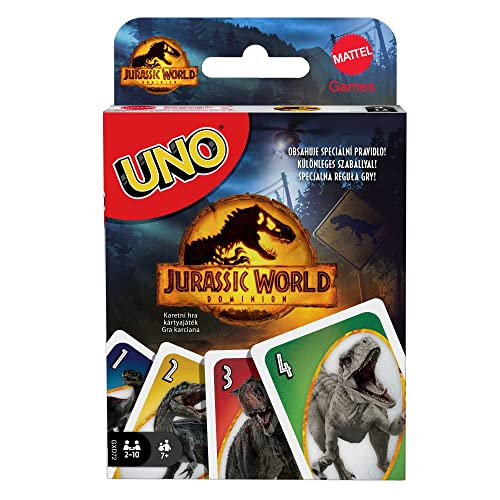 Juego De Cartas Jurassic World Dominion Uno Con Mazo Temático Para Niños Mayores De 7 Años - Venta Internacional.
