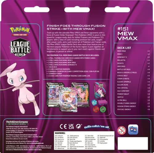 Foto 3 | Juego De Cartas Coleccionables Pokémon Mew Vmax League Battle Deck - Venta Internacional