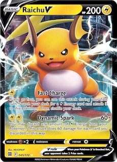 Foto 1 | Carta Pokémon Raichu V 045/172 Estrellas Brillantes - Ultra Rara - Venta Internacional.