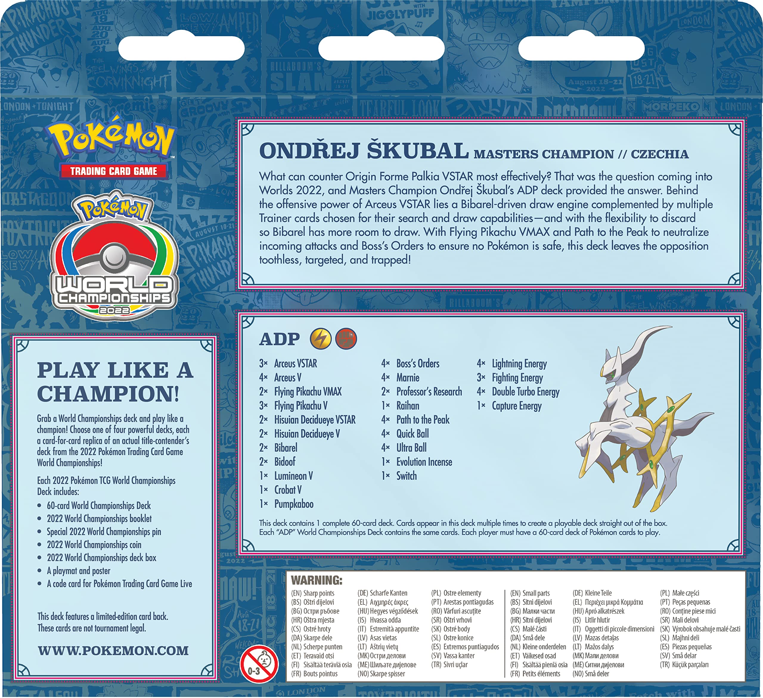 Foto 6 pulgar | Juego de Cartas Coleccionables Pokémon Ondrej Skubal 2022 World - Venta Internacional