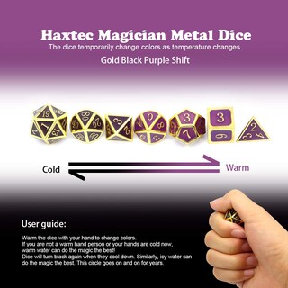 Foto 2 | Set De Dados Haxtec Con Bolsa De Piel 7 Piezas - Venta Internacional