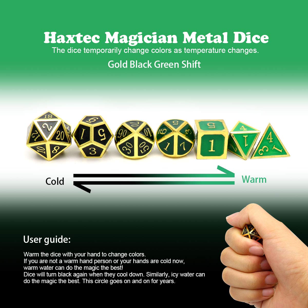 Foto 3 pulgar | Set De Dados Haxtec  7 piezas - Venta Internacional