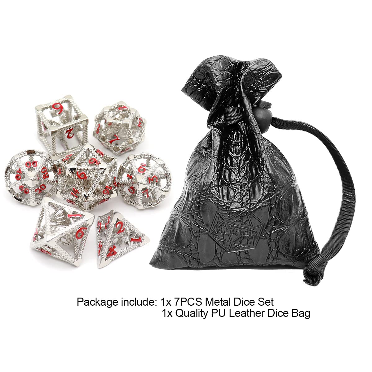 Foto 6 pulgar | Juego De Dados Haxtec 7 Piezas Con Bolsa - Venta Internacional