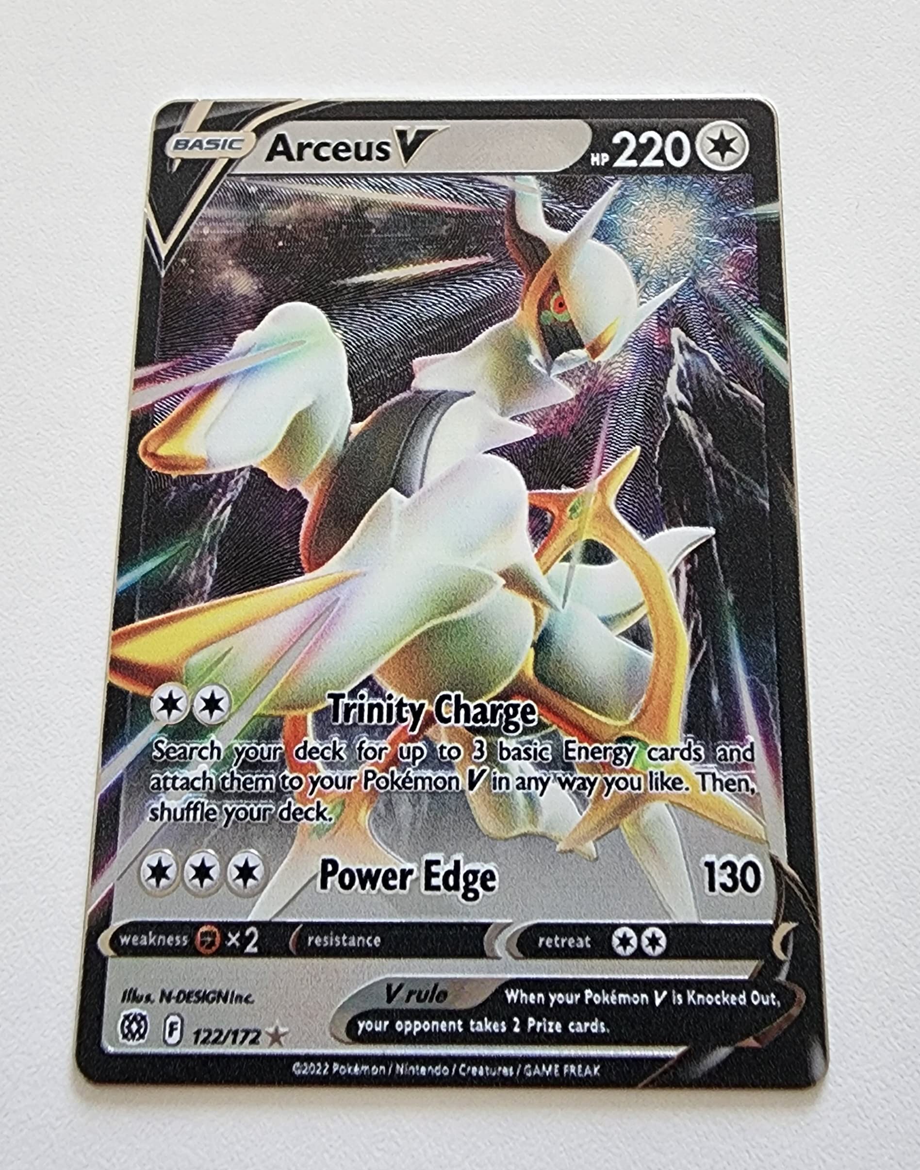 Carta Pokémon Arceus V 122/172 Brilliant Stars Ultra Rare - Venta Internacional.