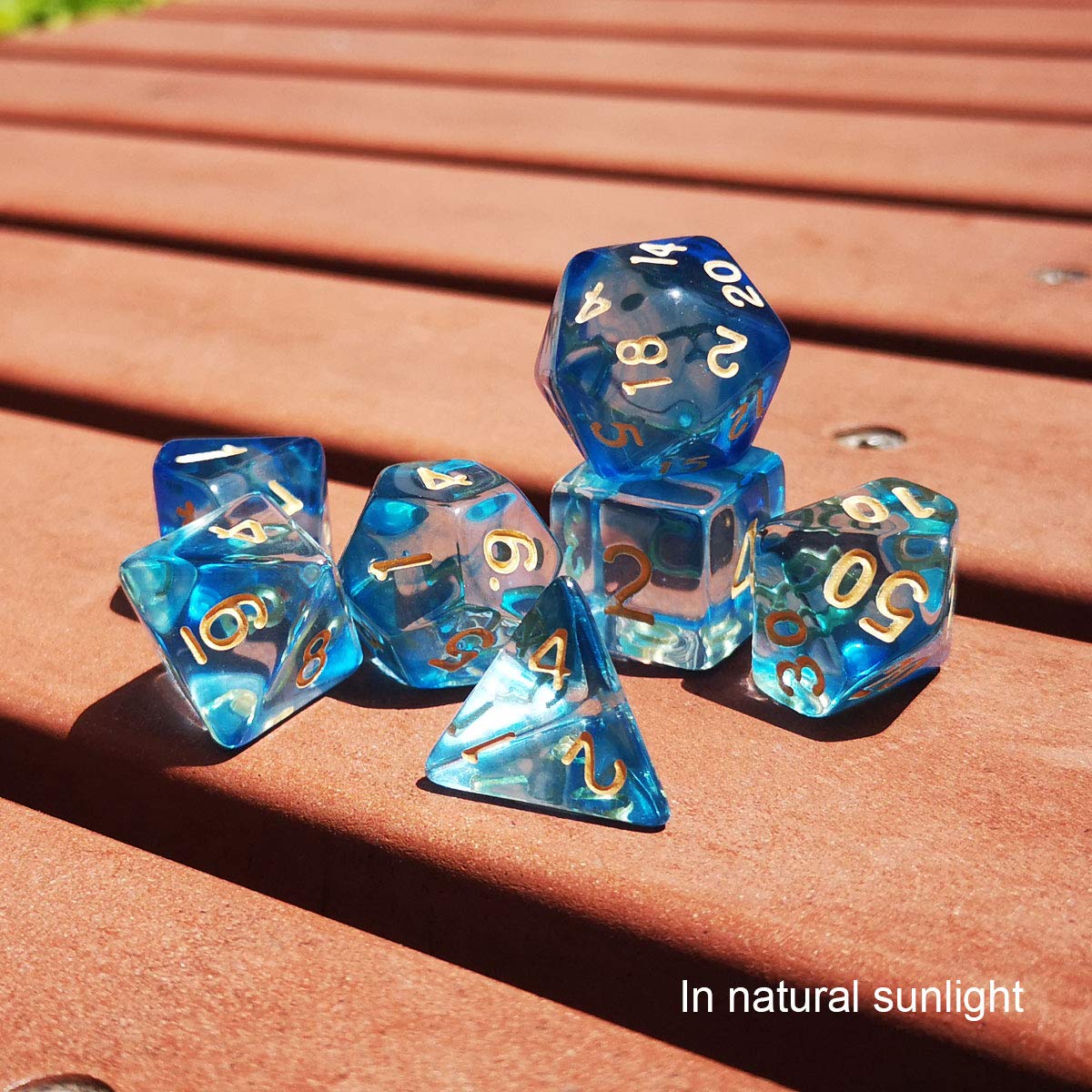 Foto 7 pulgar | Juego de Dados Haxtec Dnd Dragon Glass-eternal Sea con Bolsa - Venta Internacional