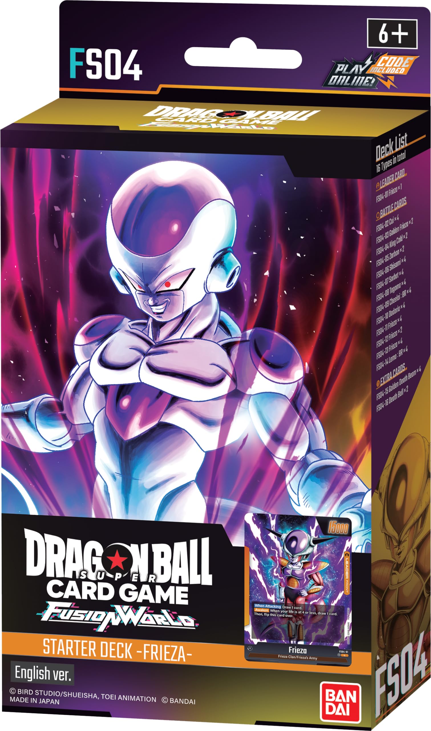 Foto 2 pulgar | Baraja de Inicio Bandai Dragon Ball Super Tcg Fusion World Frieza - Venta Internacional