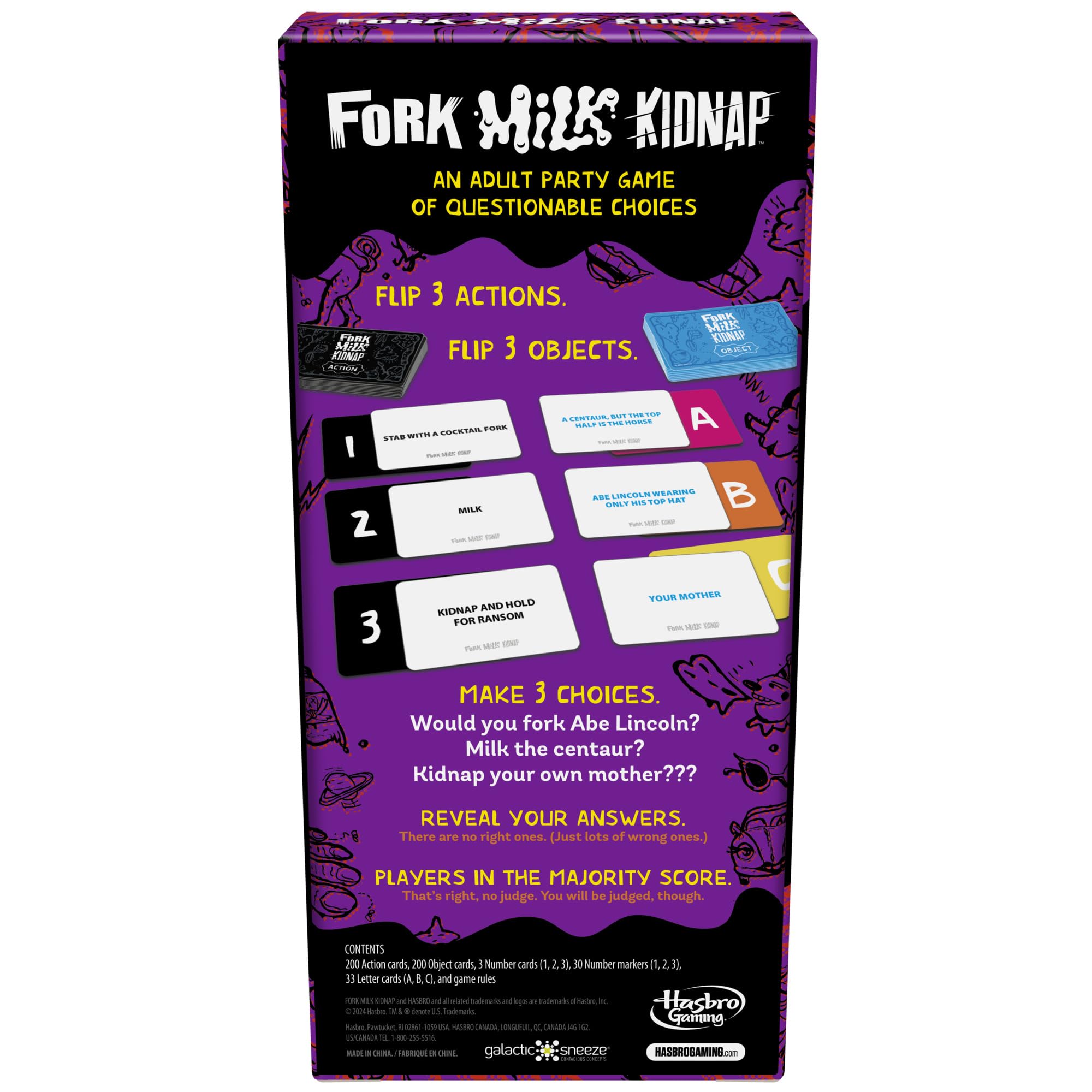 Foto 3 pulgar | Juego de Fiesta Hasbro Gaming Fork Milk Kidnap Adults 17+ - Venta Internacional