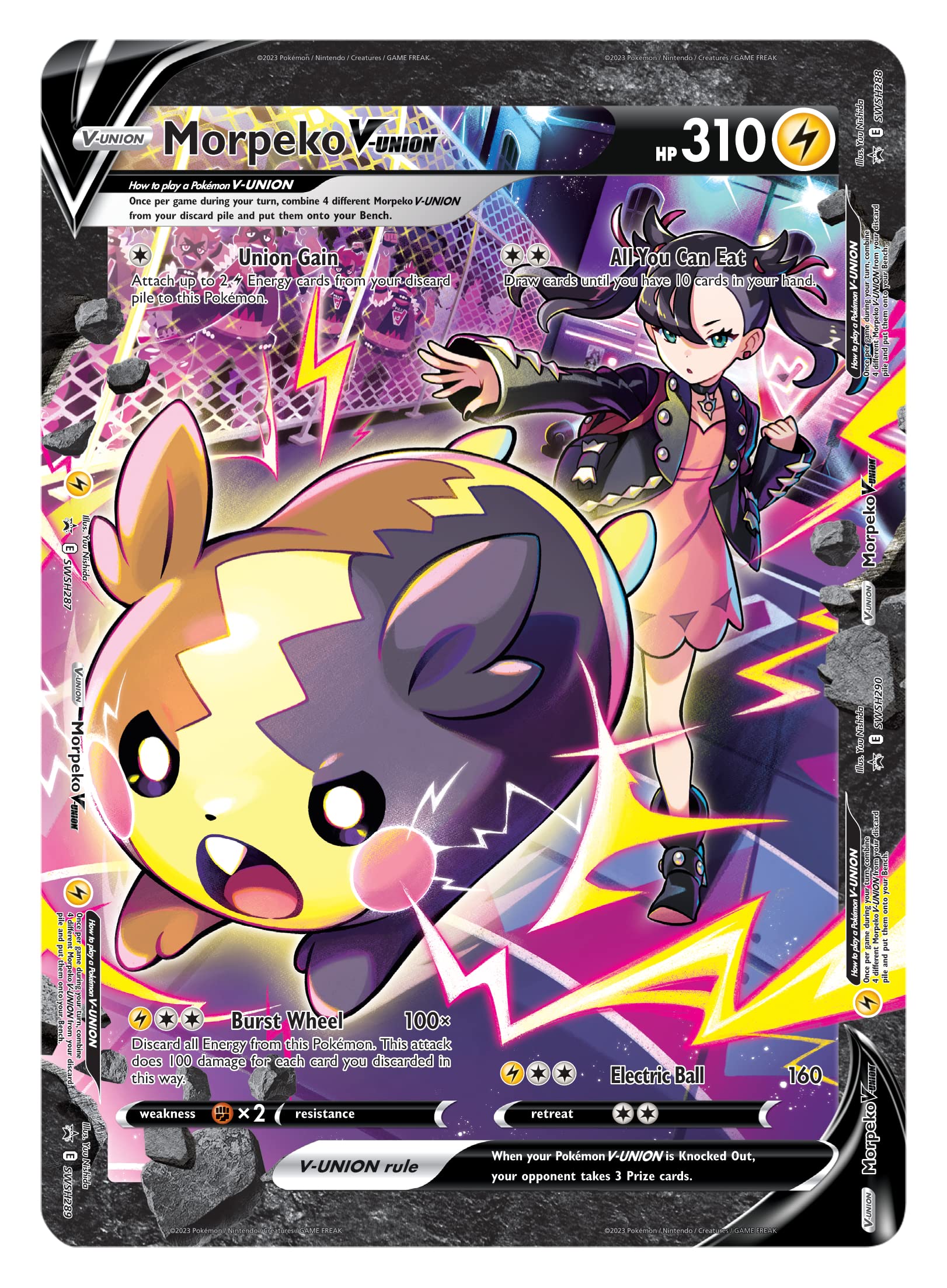 Foto 4 pulgar | Playmat Pokémon Tcg Crown Zenith Morpeko V-union - Venta Internacional