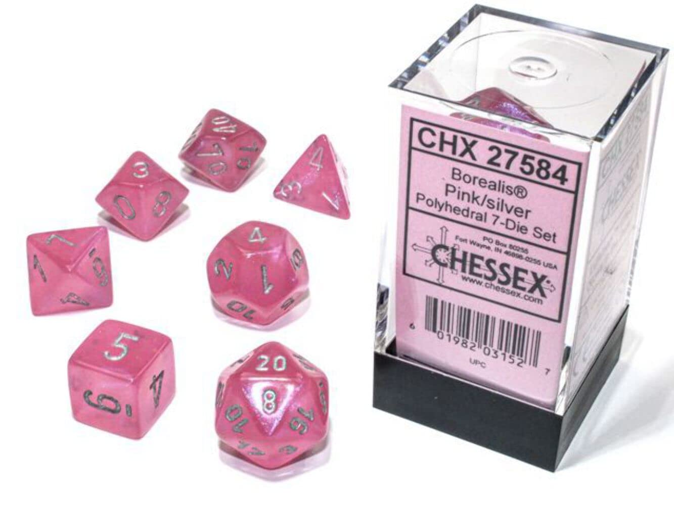 Foto 2 pulgar | Juego de Dados Chessex  Poliédricos Borealis - Venta Internacional