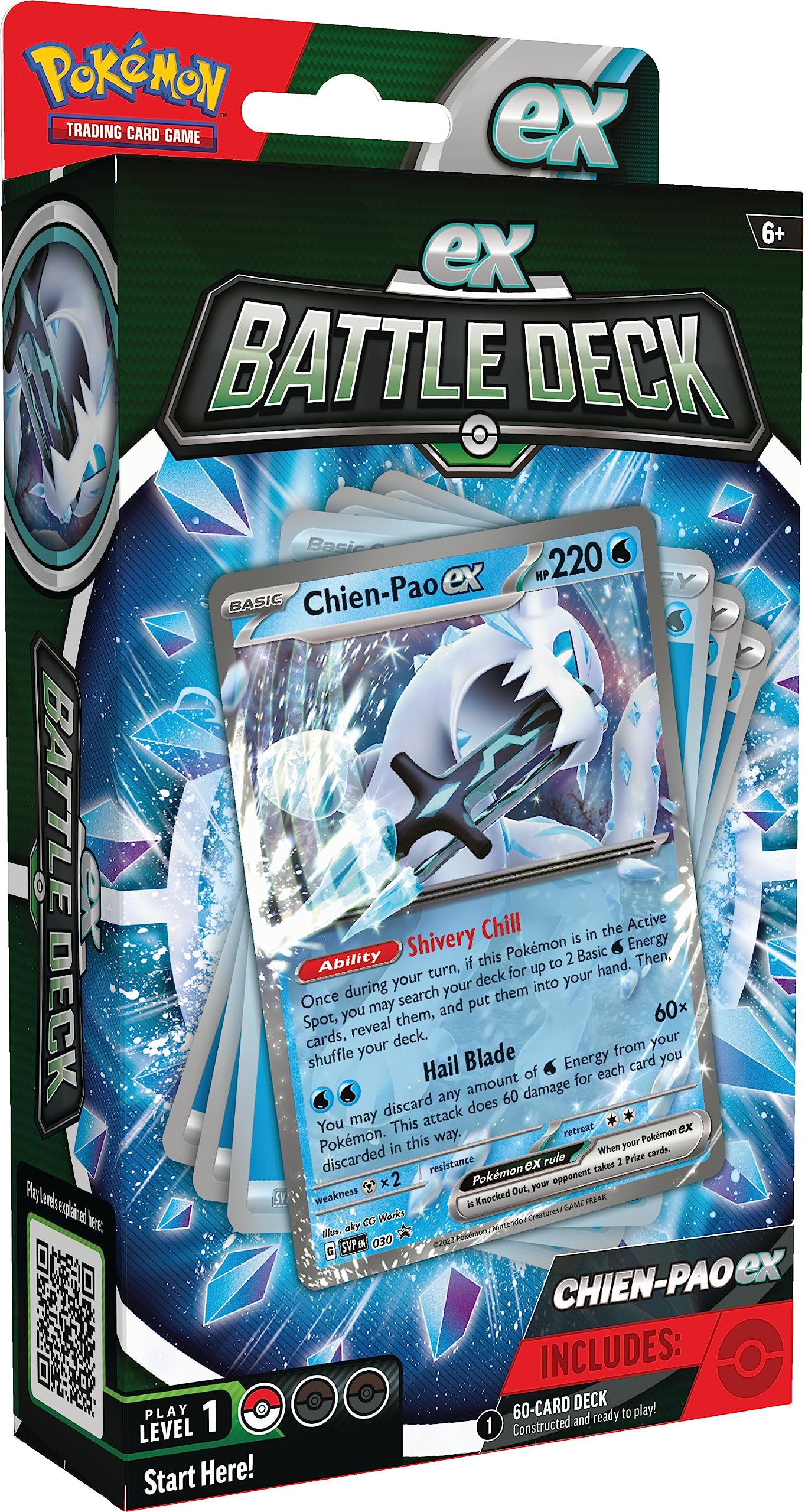 Foto 2 pulgar | Juego de Cartas Coleccionables Battle Deck Pokemon Chien-Pao Ex - Venta Internacional