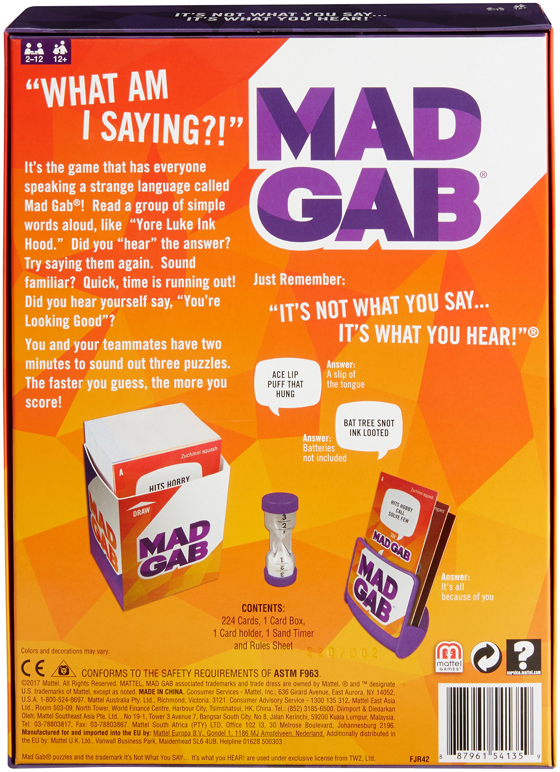 Foto 5 pulgar | Juego De Mesa Mattel Games Mad Gab Durante - Venta Internacional.