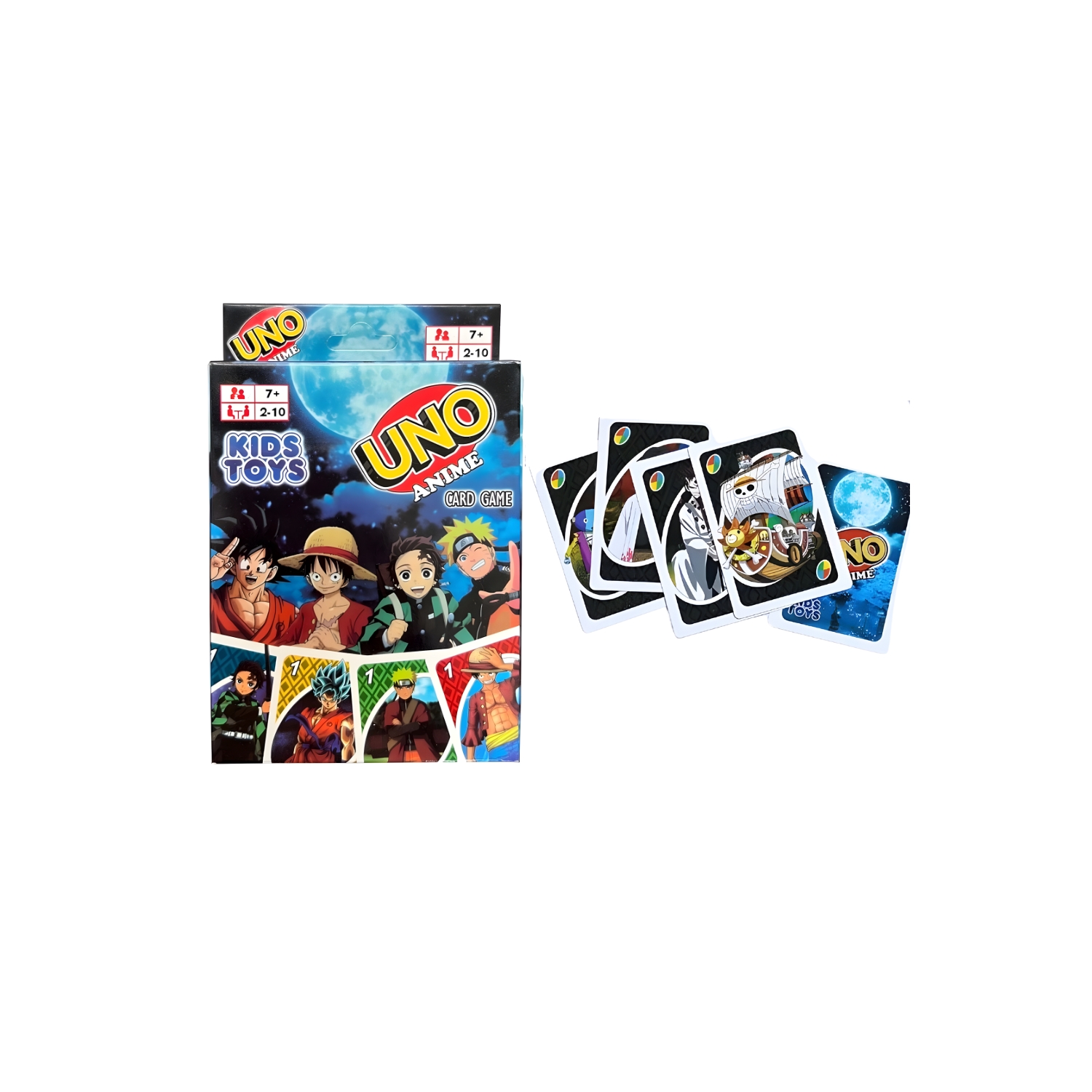 Foto 1 | Juego de Cartas UNO Edición Anime Naruto Goku One Piece - Venta Internacional