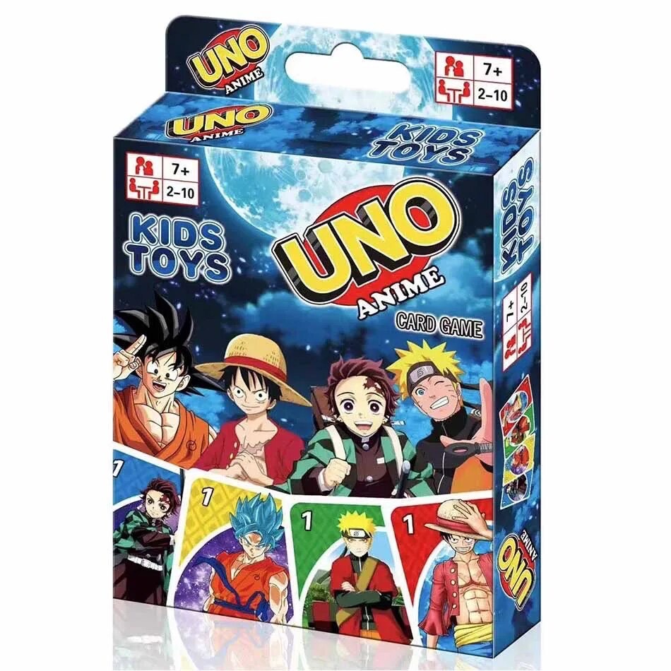 Foto 6 pulgar | Juego de Cartas UNO Edición Anime Naruto Goku One Piece - Venta Internacional