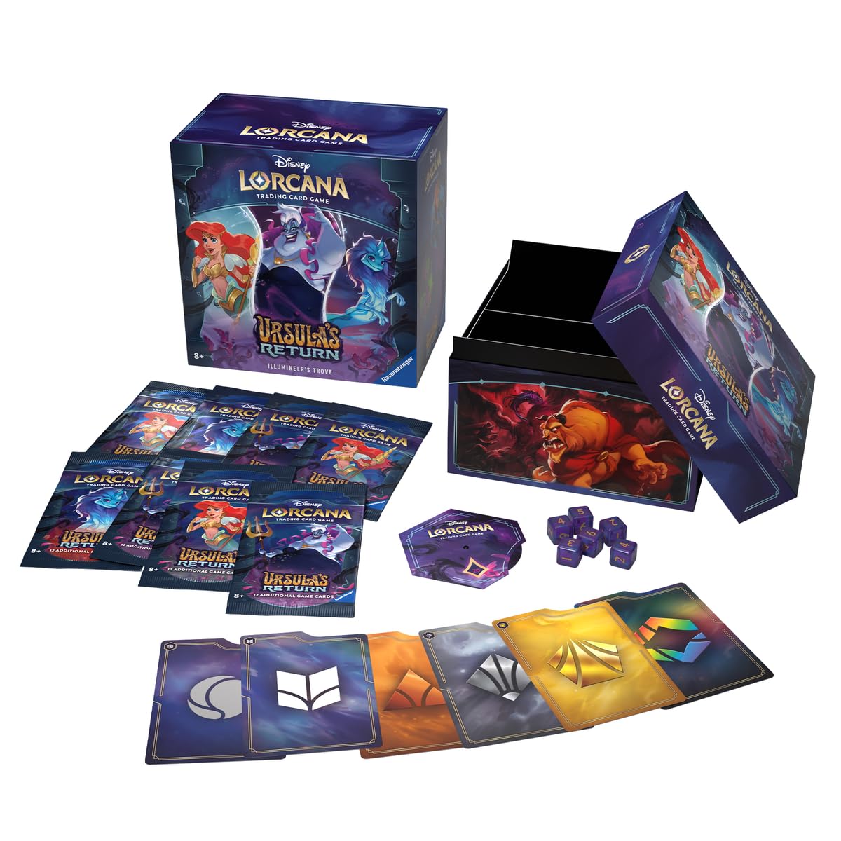 Caja de Almacenamiento De Tarjetas Ravensburger Disney Lorcana Tcg Ursula's Return - Venta Internacional