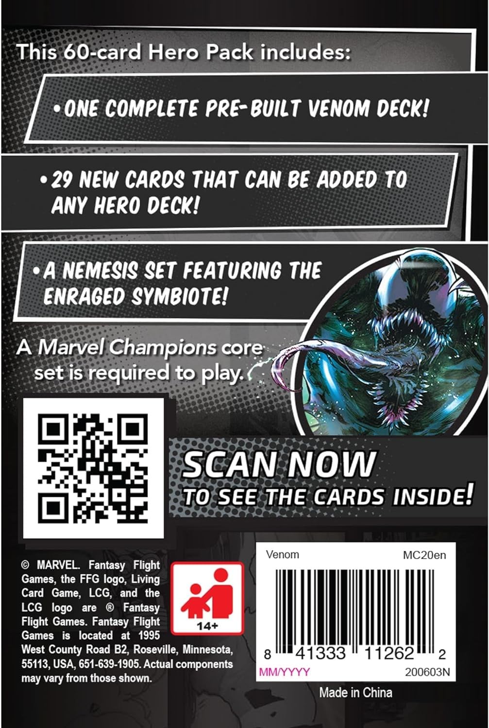 Foto 3 pulgar | Juego de Cartas Fantasy Flight Marvel Champions Venom Hero Pack - Venta Internacional