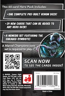 Foto 2 | Juego de Cartas Fantasy Flight Marvel Champions Venom Hero Pack - Venta Internacional
