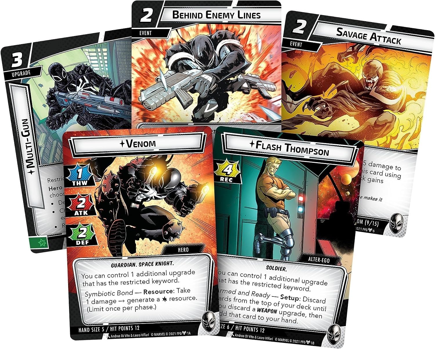 Foto 4 pulgar | Juego de Cartas Fantasy Flight Marvel Champions Venom Hero Pack - Venta Internacional