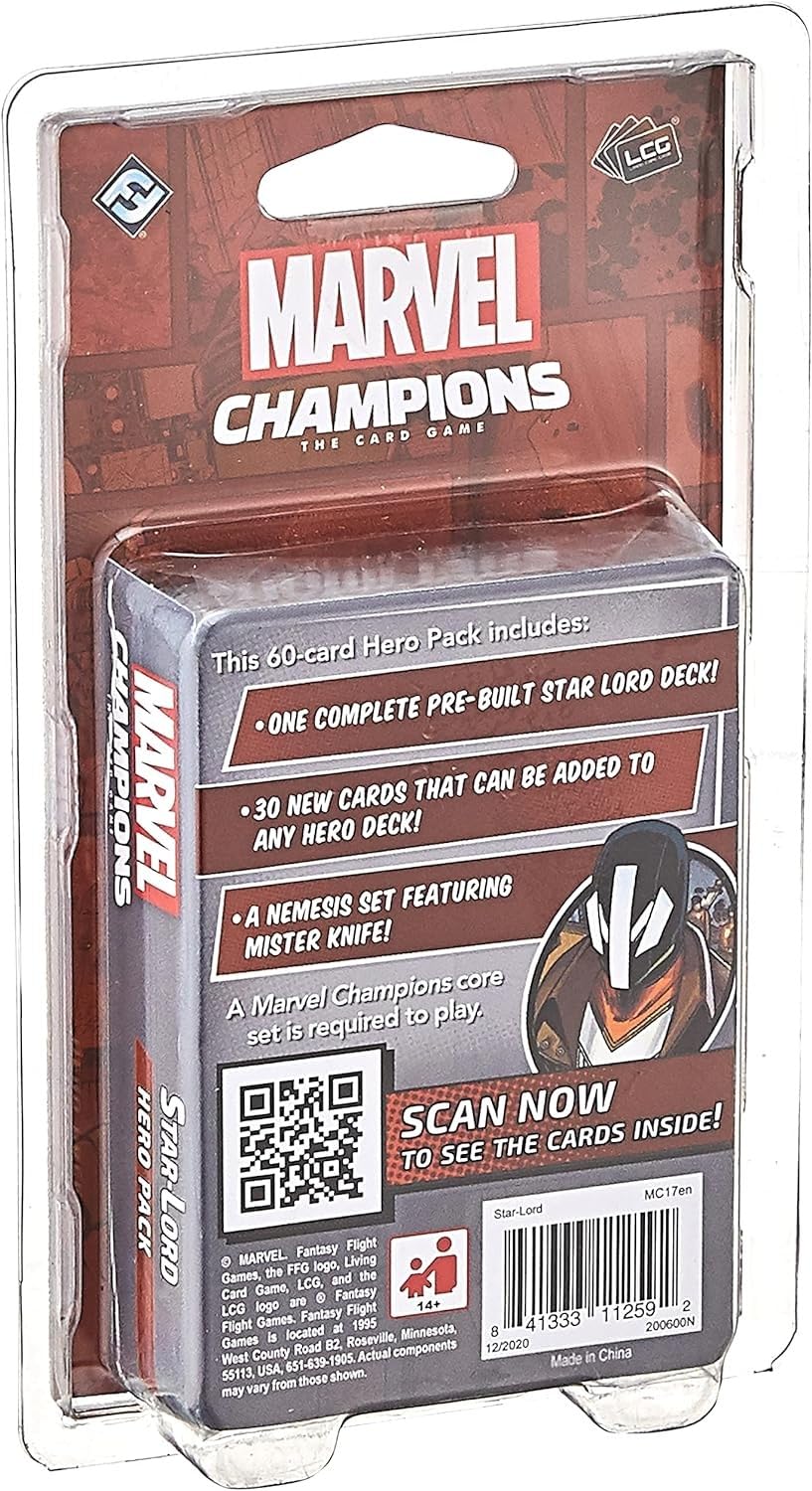 Foto 4 pulgar | Juego De Cartas Fantasy Flight Marvel Champions Star-lord Pack - Venta Internacional.