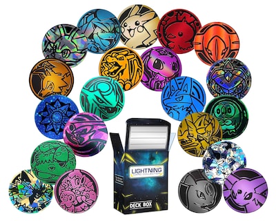 Foto 1 | Lote De Monedas De 10 Monedas Pokémon Con Caja De Baraja Lcc - Venta Internacional.