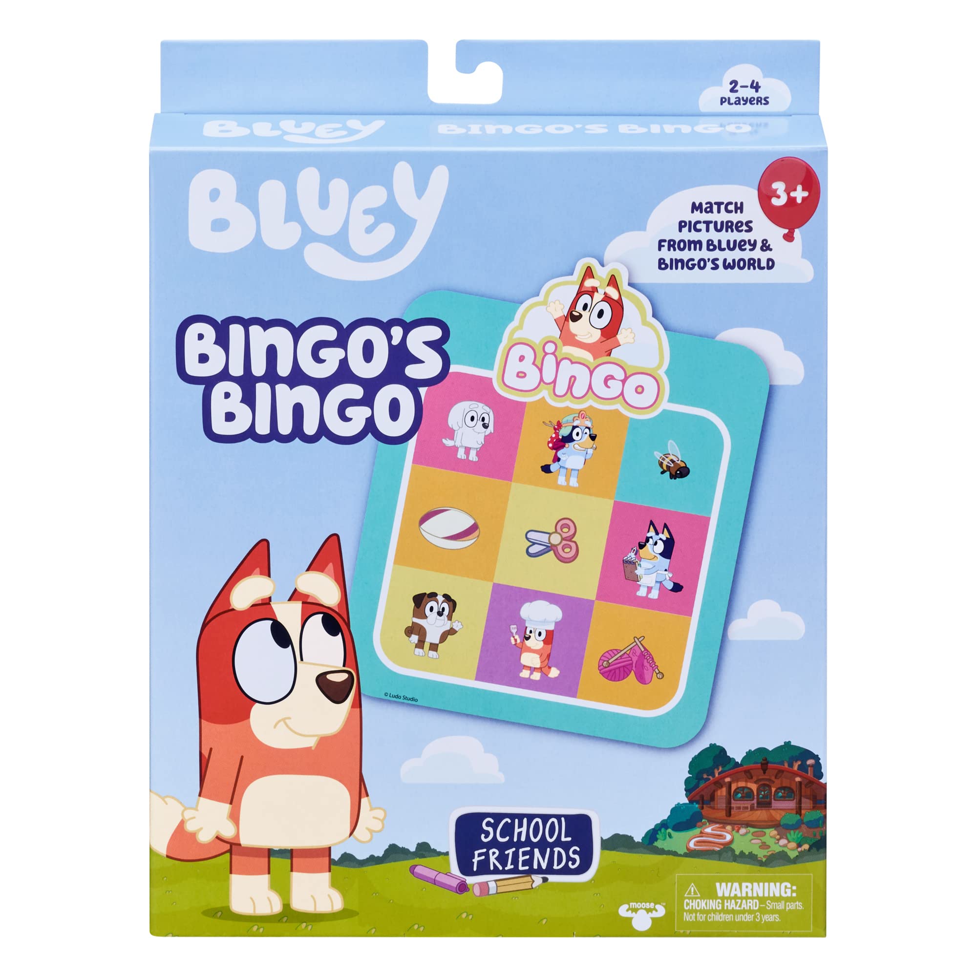 Juego De Cartas De Bingo Bluey Bingo's School Friends Multicolor - Venta Internacional.