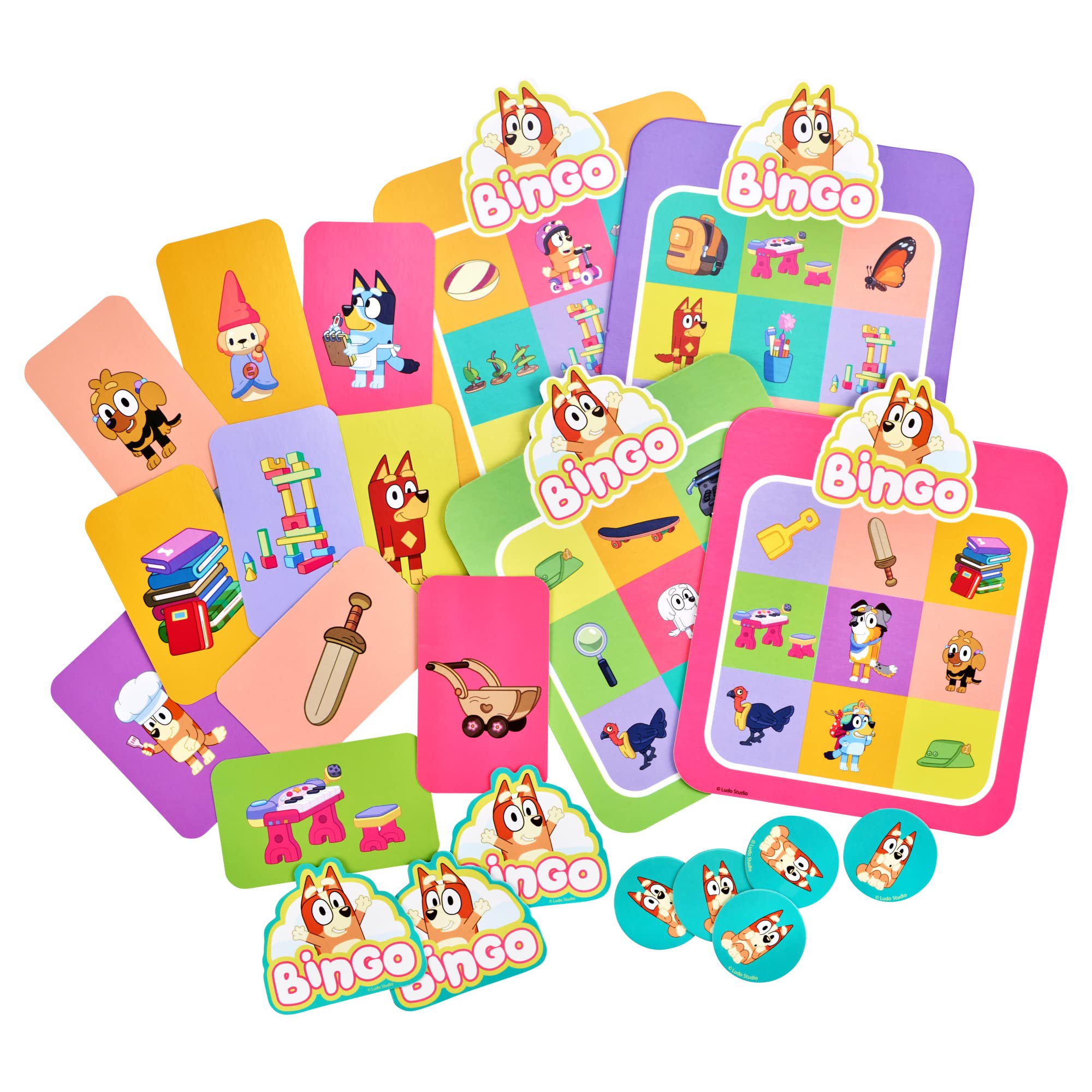 Foto 3 pulgar | Juego De Cartas De Bingo Bluey Bingo's School Friends Multicolor - Venta Internacional.