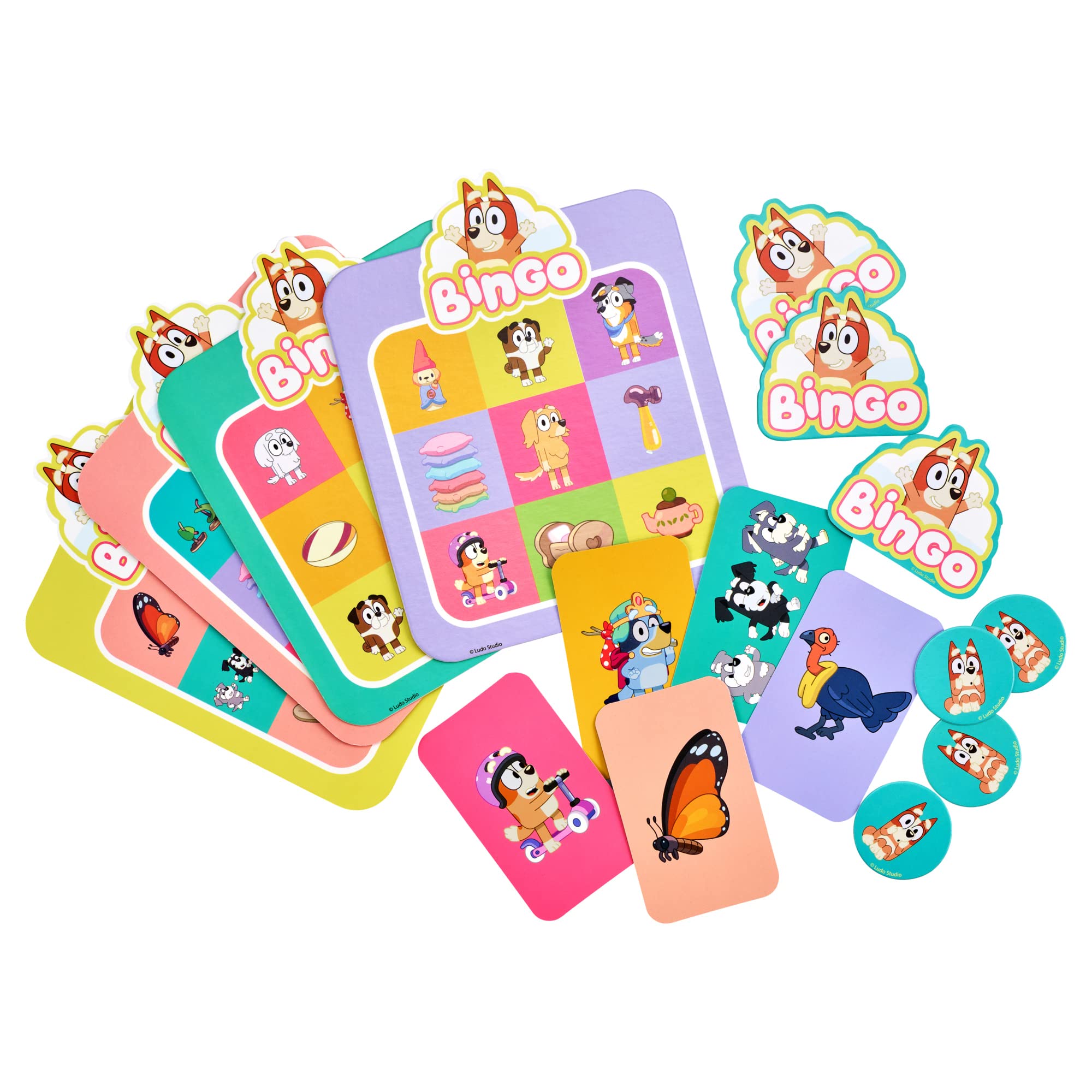 Foto 5 pulgar | Juego De Cartas De Bingo Bluey Bingo's School Friends Multicolor - Venta Internacional.
