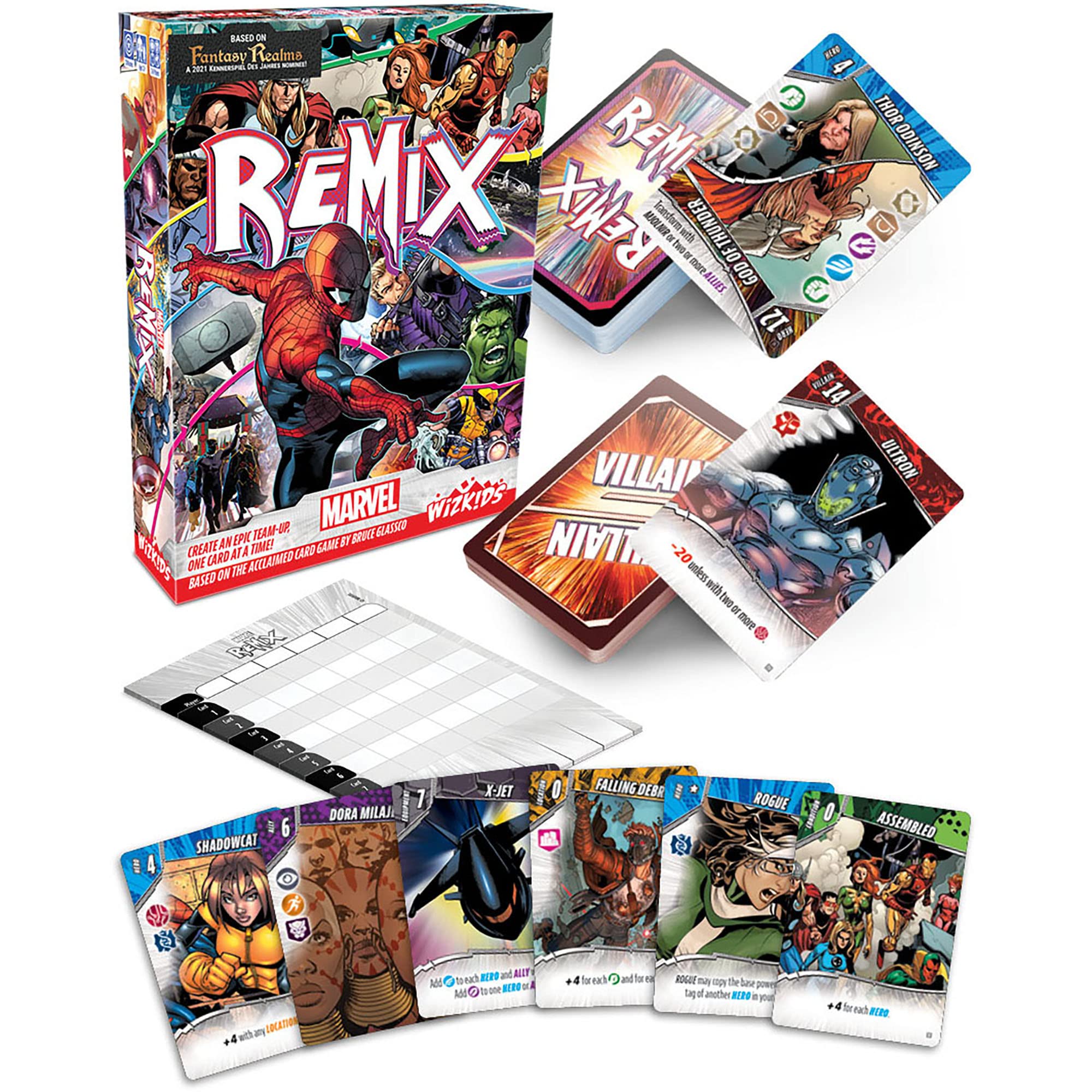 Foto 3 pulgar | Juego De Cartas Wizkids Marvel: Remix Fantasy Realms 2-6 Jugadores - Venta Internacional.