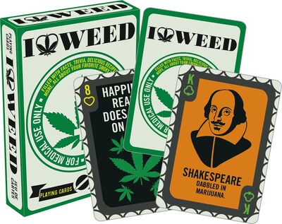 Foto 1 | Baraja De Cartas Con Temática De Marihuana Aquarius, Tamaño Póker - Venta Internacional.
