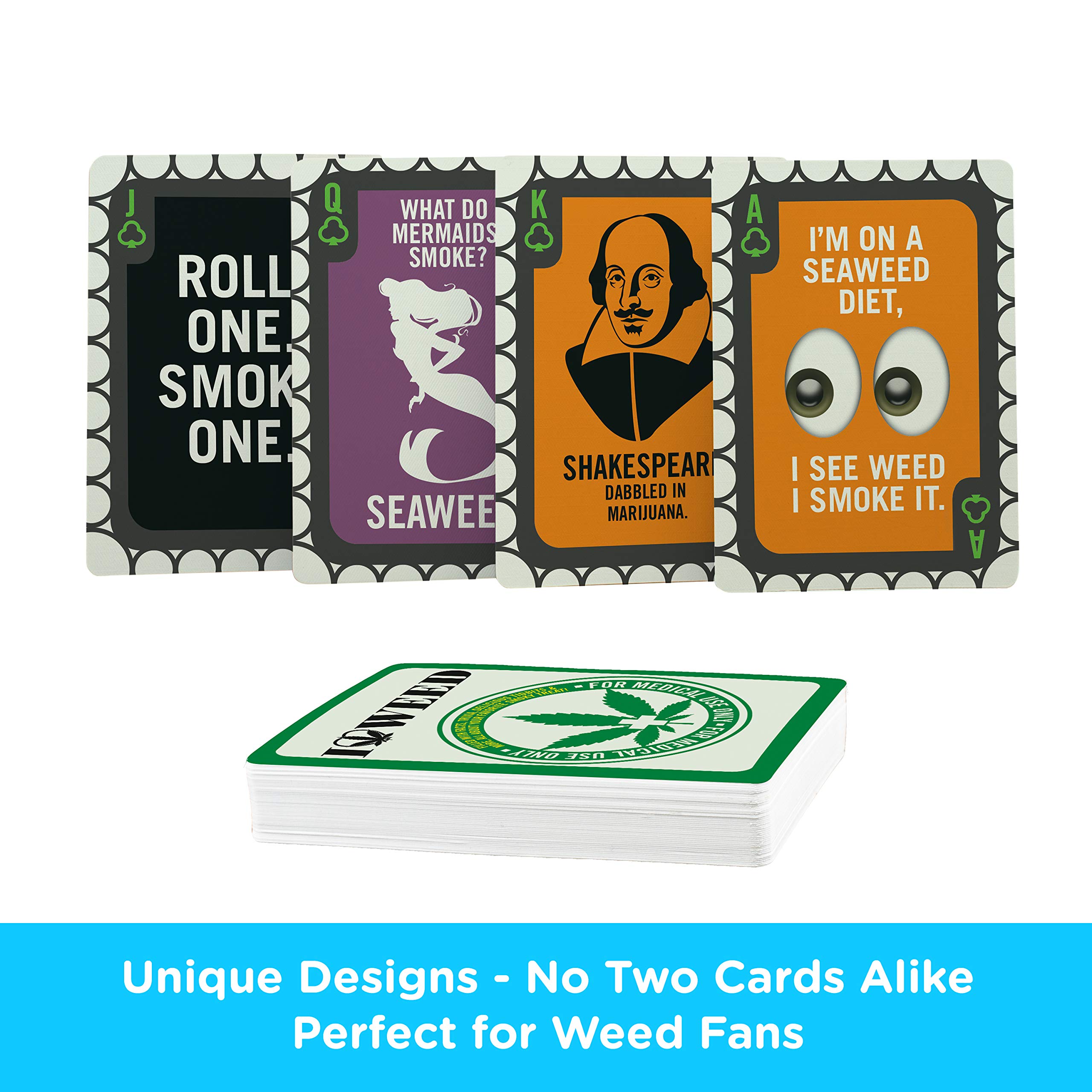 Foto 4 pulgar | Baraja De Cartas Con Temática De Marihuana Aquarius, Tamaño Póker - Venta Internacional.
