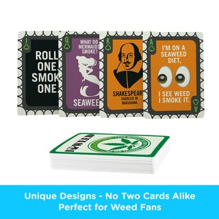 Foto 3 | Baraja De Cartas Con Temática De Marihuana Aquarius, Tamaño Póker - Venta Internacional.