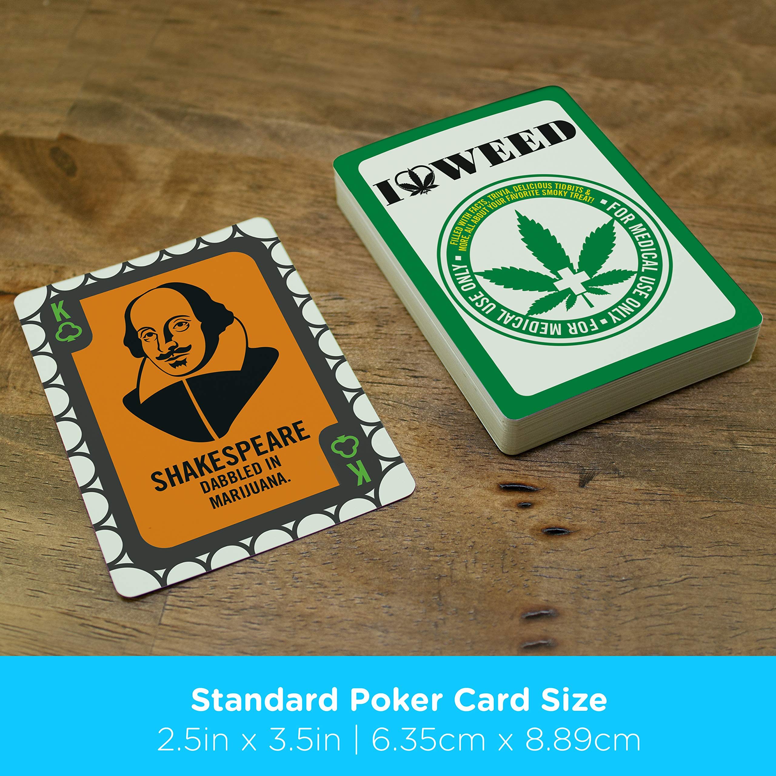 Foto 6 pulgar | Baraja De Cartas Con Temática De Marihuana Aquarius, Tamaño Póker - Venta Internacional.