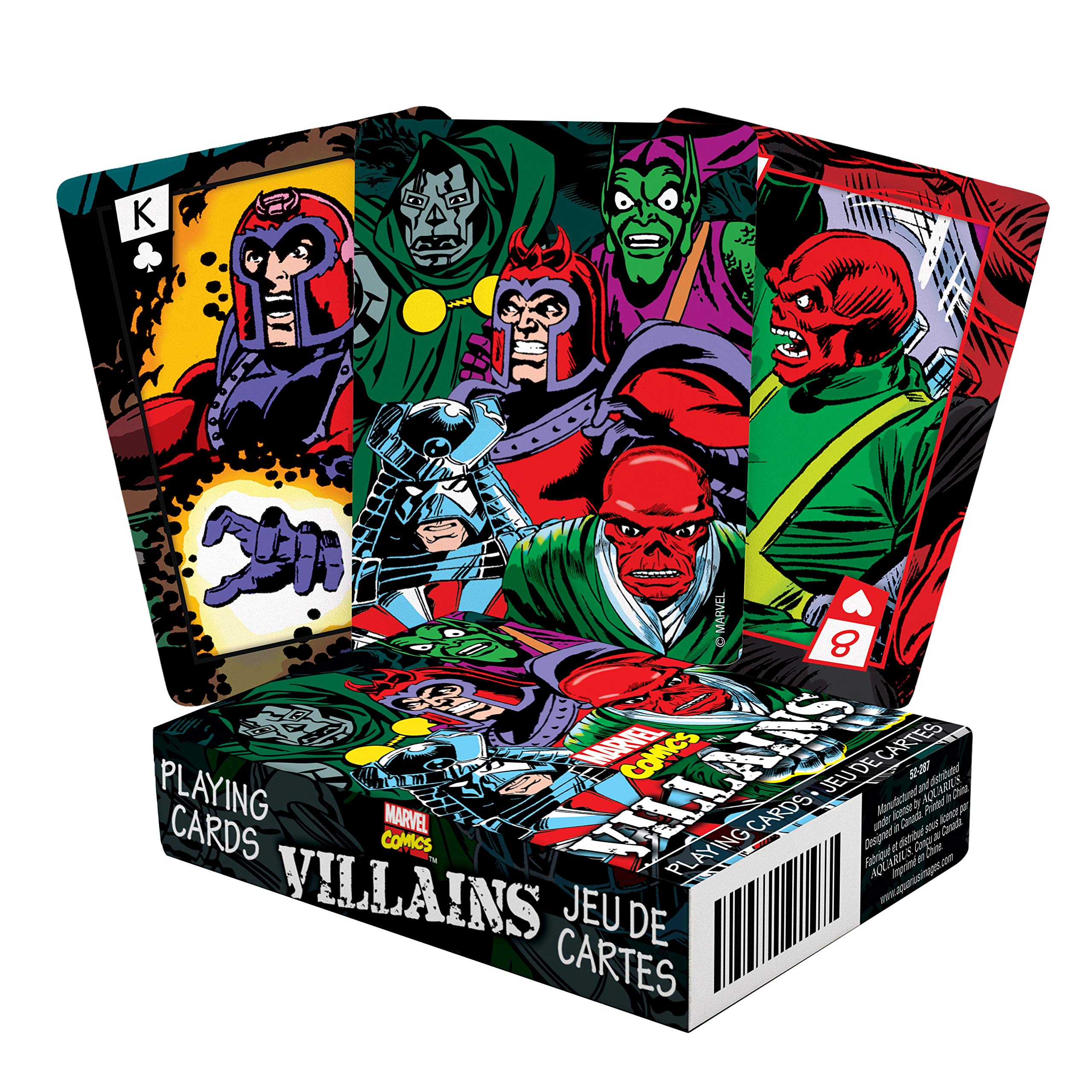 Foto 2 pulgar | Juego De Cartas Aquarius, Villanos De Marvel Comics, Tamaño Póker - Venta Internacional.