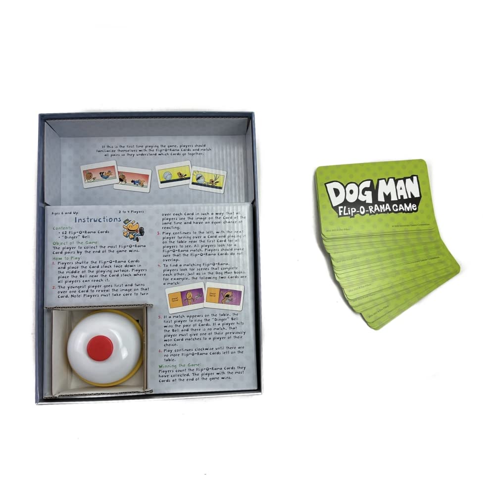 Foto 5 | Juego De Combinación De Cartas University Games Dog Man Flip-o-rama - Venta Internacional.