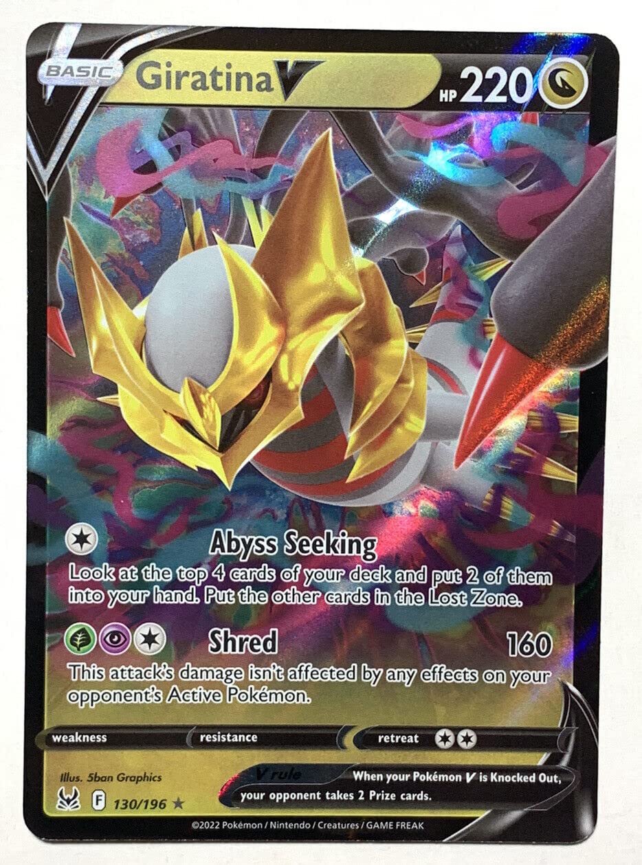 Foto 2 pulgar | Carta Coleccionable Pokémon Giratina V 130/196 Lost Origin Ultra Rare - Venta Internacional.