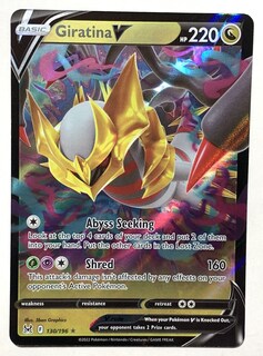 Foto 1 | Carta Coleccionable Pokémon Giratina V 130/196 Lost Origin Ultra Rare - Venta Internacional.