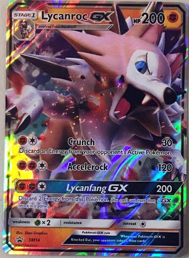 Foto 2 pulgar | Carta Coleccionable Pokémon Lycanroc Gx - Sm14 - Promoción De Lycanroc Gx Box - Venta Internacional.
