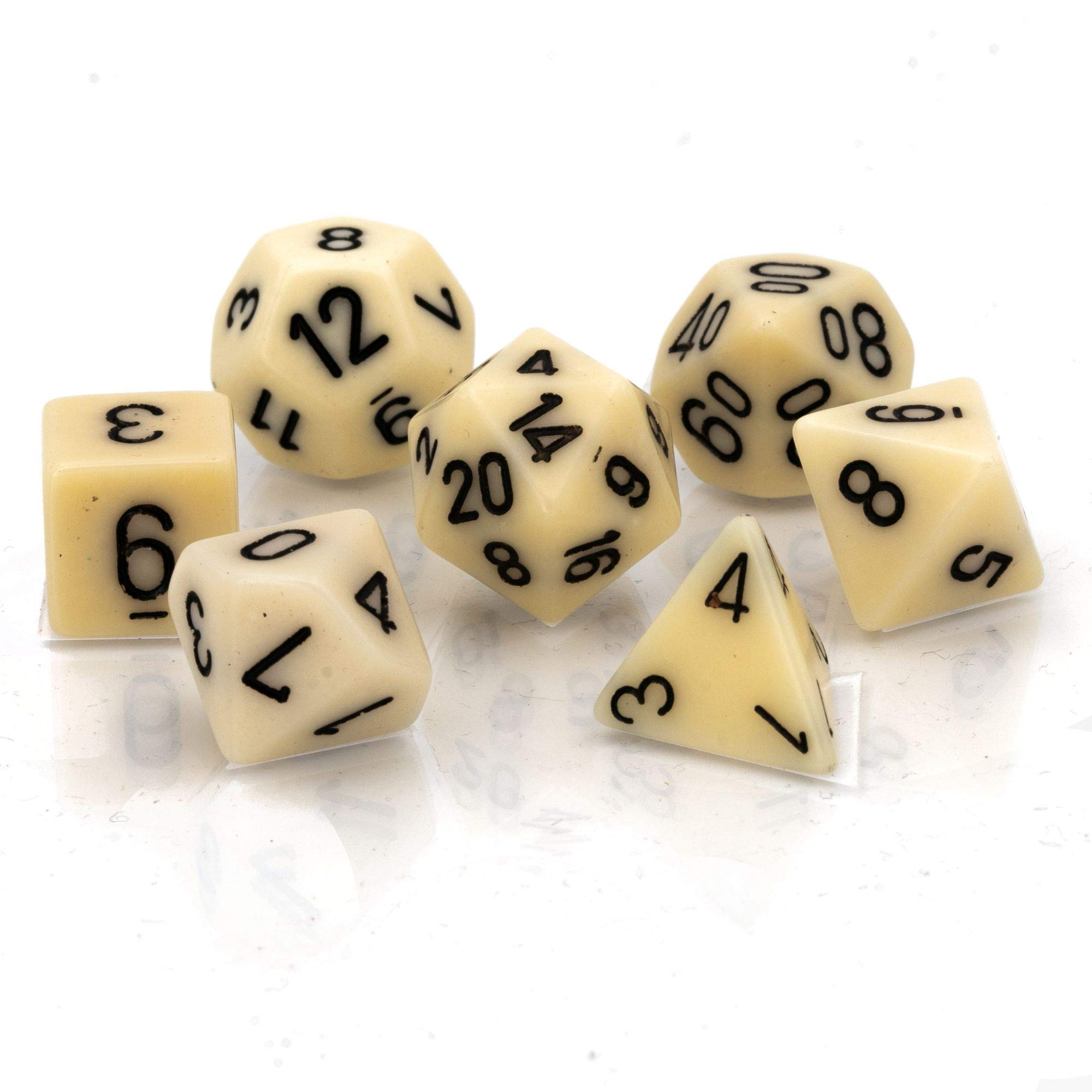 Foto 6 pulgar | Juego De Dados Chessex, Opaco, Marfil/negro, Con 7 Piezas - Venta Internacional.