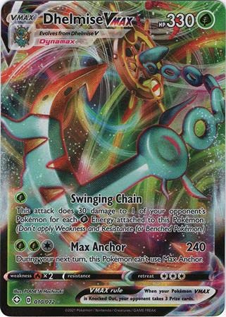 Foto 2 pulgar | Tarjeta Coleccionable Pokémon Dhelmise Vmax 010/072 Shining Fates - Venta Internacional.