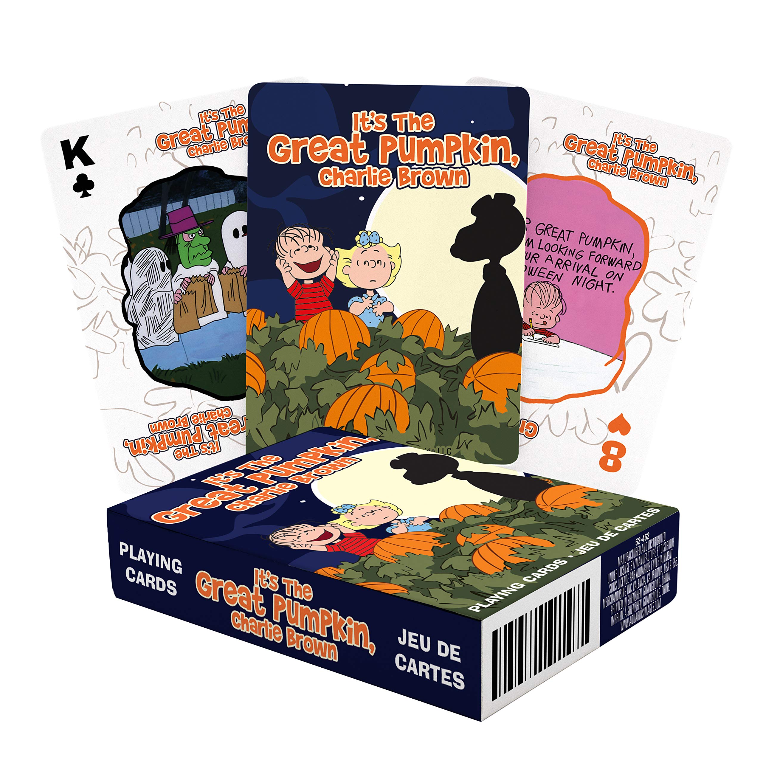 Baraja De Cartas Aquarius Peanuts Great Pumpkin, 54 Cartas - Venta Internacional.