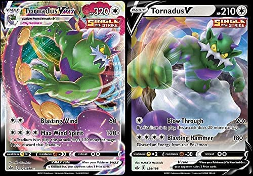 Foto 2 pulgar | Lote De Cartas De Pokémon Tornadus Vmax Y V - 125/163 Chilling Reign - Venta Internacional.