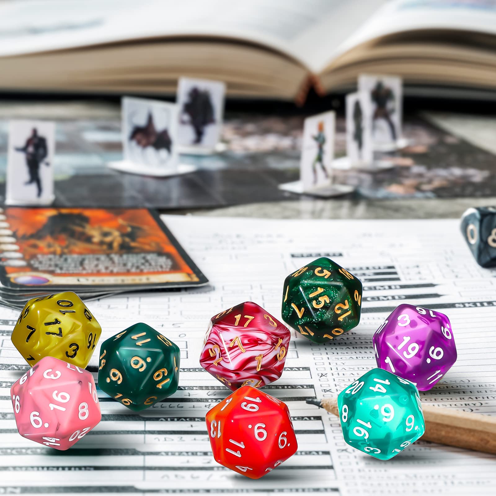 Foto 5 | Juego De Dados Poliédricos Skylety 100 Piezas Con Bolsa Negra - Venta Internacional.
