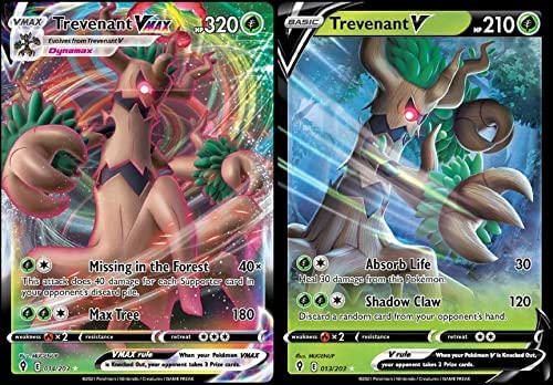 Foto 2 pulgar | Lote De Cartas Pokémon Trevenant V Y Vmax 014/203 Evolving Skies - Venta Internacional.