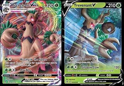 Foto 1 | Lote De Cartas Pokémon Trevenant V Y Vmax 014/203 Evolving Skies - Venta Internacional.