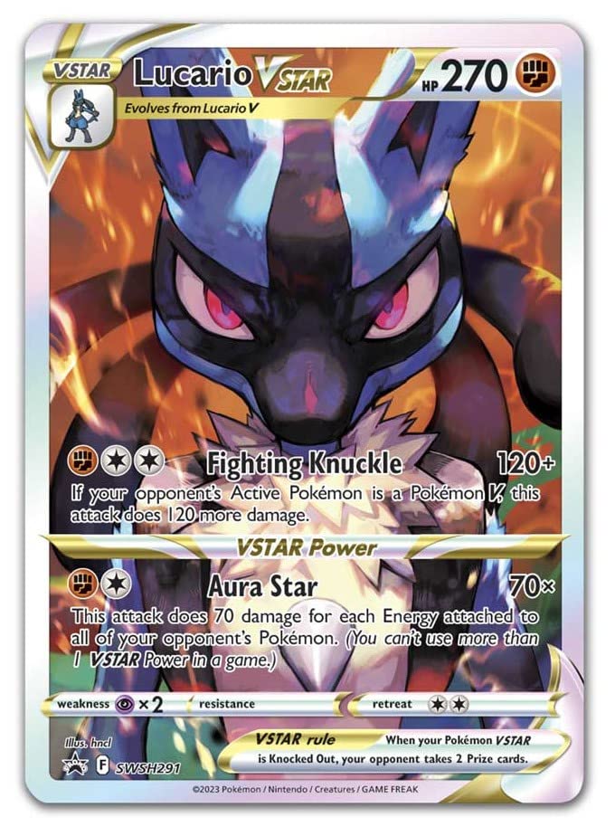 Foto 2 pulgar | Tarjeta Coleccionable Pokémon Lucario Vstar Swsh291 Arte Completo - Venta Internacional.