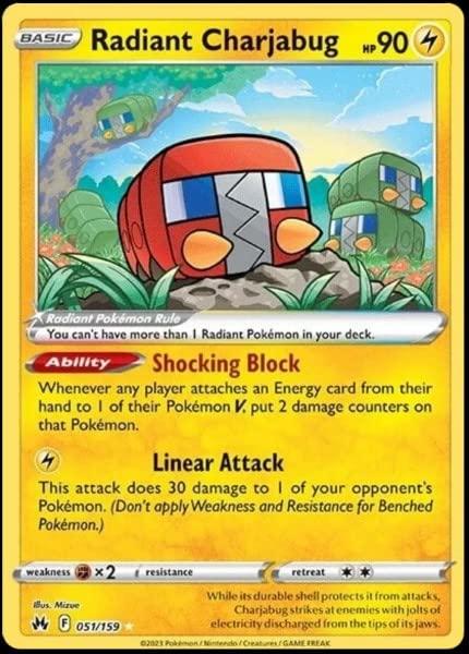 Foto 2 pulgar | Tarjeta Coleccionable Pokémon Crown Zenith Radiant Charjabug 051/159 - Venta Internacional.