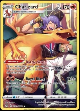 Foto 2 pulgar | Tarjeta Coleccionable Pokémon Charizard Tg03 Trainer Gallery, Arte Completo - Venta Internacional.